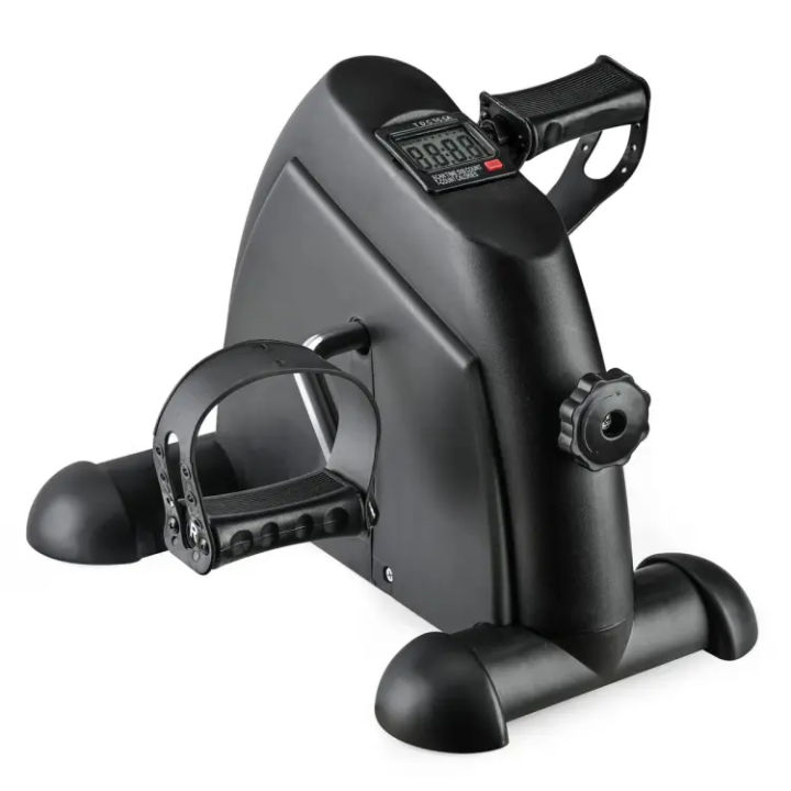 Portable Mini Cycle Bike Exercise Cycle - Foot Pedal Exercise Machine Arm and Leg Recovery Peddler Exerciser Under Desk Mini Exercise Bike Portable Under Desk Bike Pedal Exerciser Arm Leg Pedaling Machine with LCD Display