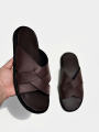 New Italy Design Men Slippers Thick Bottom New Slipper For Men's Sandle Trendy Soft Chappal Light Weight Height Increasing Slides. 
