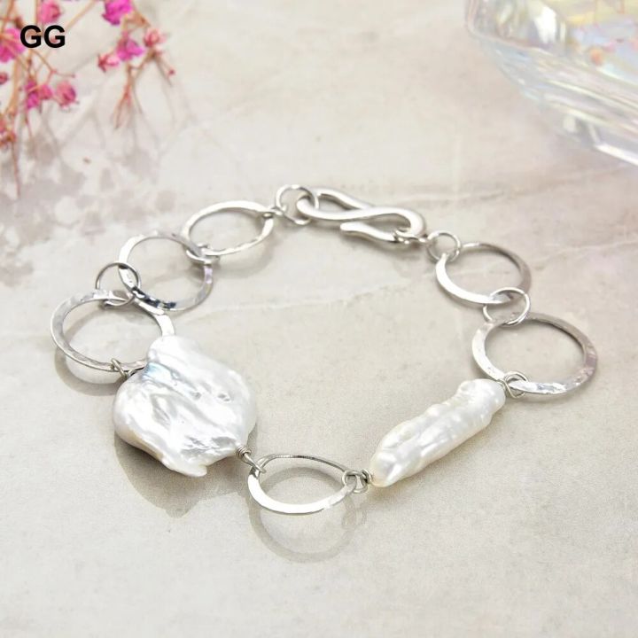 【shenggangshangmao001】GuaiGuai Jewelry Biwa Keshi Chain Bracelet