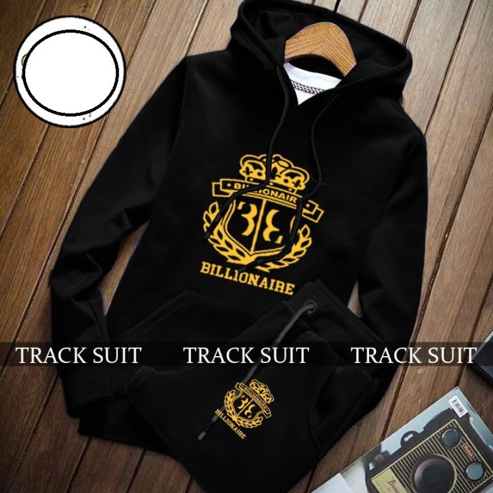 Printed Tracksuit For Mens - Soft & Comfortable Fleece Fabric Hoodie and Winter Trousers Tracksuit For Men  and Boys