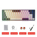 MUCAI MK680 USB Gaming Mechanical Keyboard Red Switch 68 Keys Wired Detachable Cable RGB Backlit Hot Swappable. 