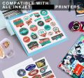 Printable Vinyl Sticker Paper Self-Adhesive Waterproof Matte White Printing Paper Sheet, for Inkjet Printer. 