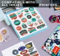 Printable Vinyl Sticker Paper Self-Adhesive Waterproof Matte White Printing Paper Sheet, for Inkjet Printer. 