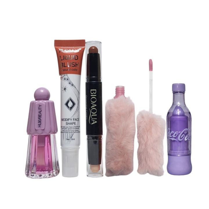 Huxia%20Beauty%20Pack%20Of%205%20One%20Cola%20balm,%20Love%20Gloss%20Blush,%20Bioaqua%20Concealer,%20Moji%20blush,%20Lamp%20Gloss%20With%20pouch%20%20For%20Girls%20And%20Women%20-%20Image%203