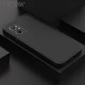 Hontinga for OPPO A96 4G Back Cover Simple Candy Color Square Edge Liquid Silicone Phone Case. 