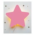 Girls Room Star Shape Lamp - Pink Colored Girls Lamps. 