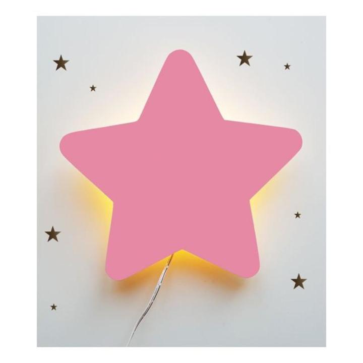 Girls Room Star Shape Lamp - Pink Colored Girls Lamps