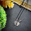 2x Best Friends Broken Heart Necklace Pendant Locket with Chain for Boys & Girls. 