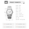 SKMEI【Free Gift】New Casual Quartz Clock Male Full Steel Time Week Date Sports Watch Mens Waterproof Business Fashion Wristwatches Man reloj hombre For Men 9288. 