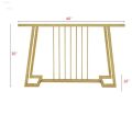 New Console Table in Golden Finish with Laminated Marbel Effect Wood Top For Living Room, Hallway & Entryway Table. 