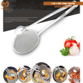 Multi-functional 2 in 1 Fry Tool Filter Spoon Strainer, Frying Mesh Colander, Quick Strain Stainless Steel Tong, Chimta for Fried Food, Unique Frying Mesh Kitchen Tools By Muhandisaan Trading. 
