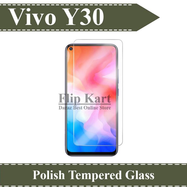 Vivo Y30 Tempered Glass Screen Protector Premium High Quality Polish Glass For Y30
