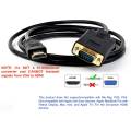 ZasLuke HDMI to VGA Adapter Cable Gold-Plated 1080P Active HDMI Digital to VGA Analog Video Adapter Converter Cable Compatible with Computer, Desktop, Laptop, PC, Monitor, Projėctor, HDTV and More 6 Feet / 1.8 Metres. 