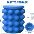 Ice Cube Mold Ice Trays, Large Silicone Ice Bucket, (2 in 1) Ice Cube Maker, Round,Portal Crushed Ice Cube Maker Silicone Bucket with Lid Makes Small Nugget Silicon Ice Cube Tray Molds for Soft Drinks Cocktail. 
