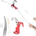 Extendable Manual Pole Saw, Tree Pruner, Fruit Picker Harvester Pole Saw, Long Handle for Shearing, Garden & Tree Branches Cutter. 
