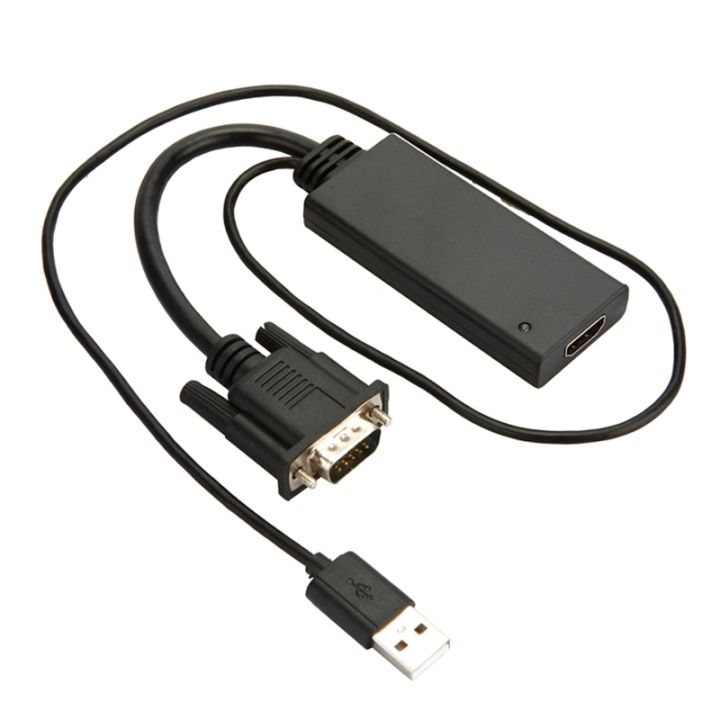 HD55Y VGA To HDMI Adapter Cable VGA+USB To HD 1080P Converter With Power Supply VGA+USB To HDMI
