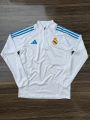 Real Madrid 2025/26 Premium Training Drill Top – Full Sleeves | Replica-Style Adidas White & Sky Blue Training Sweatshirt | Men’s Football Jersey Top Pakistan | New Sportswear Arrival. 
