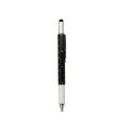 7 in 1 Multi functional Touch Screen Stylus Ballpoint Pen with Screwdriver Spirit Level Scale Ruler - Black. 