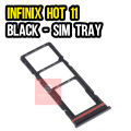 Infinix Hot 11 SIM Tray Sim Jacket Sim Slot Sim Door For Infinix Hot 11 - Black. 