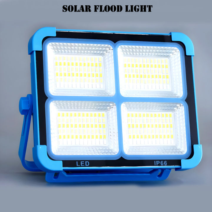 UXI 100-Watt Multifunctional Rechargeable LED Solar Flood Light With Removable Solar Plate