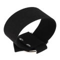 【Hengli jewelry story】MAA-OE Punk Black Bracelets Big Round Leather Bangle Bracelet Wristband Metal Party Gift Wholesale BA-132. 
