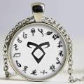 1 Unids Hunters Rune Shadowhunter City Necklace Crystal Necklace Bones Cabochon Hz1. 