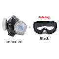308 Dual Filter Dust-proof Respirator Reusable Half Face Dust Mask For Work Safety Carpenter Builder Polishing Daily Protection. 