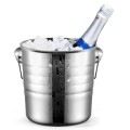 OUMERY Stainless Steel Ice Punch Bucket Wine Beer Cooler Champagne Cooler Portable Bar Club Ice Bucket Container 3L. 