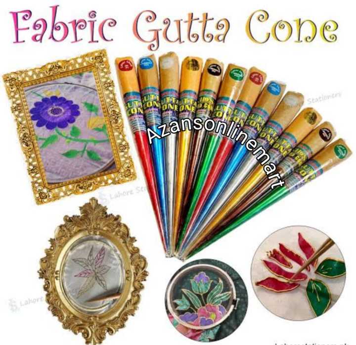 40ML Colour Chem Fabric Gutta Cone Lead/Outliner Outlining Silk/Fabric Painting, Available in  28 Different Shades Colors.