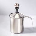 Milk Frother Milk Jug 400Ml Stainless Steel Milk Froth Pot Suitable for Automatic Coffee Machine or Stove to Boil Milk. 