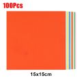 100Pcs Durable Double Side Square Origami Paper 20 Colors Solid Color Folding Paper DIY Colorful Handmade Scrapbooking Craft Decor. 