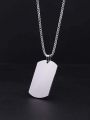 High Quality Black Stainless Steel Dog Tag Chain Pendant Necklace for Men/Boys. 