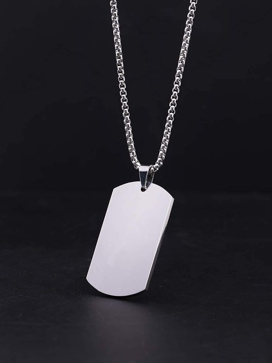 High%20Quality%20Black%20Stainless%20Steel%20Dog%20Tag%20Chain%20Pendant%20Necklace%20for%20Men/Boys%20-%20Image%204