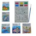 Watercolor Painting Bookmarks Book for Kids Palette Paint Book Water Coloring Drawing Book Toys Set with Brush. 
