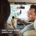 AREON Car Luxury Perfume 1.7 Fl Oz. (50ml) Glass Bottle Air Freshener, Platinum, Silver, Black. 
