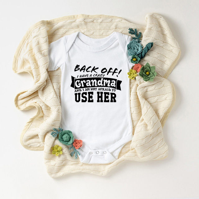 Back Off mam szaloną babcię drukowane śmieszne Body dla dzieci bawełniane Body z krótkim rękawem dla niemowląt chłopcy dziewczęta Onesies pajacyki ubrania