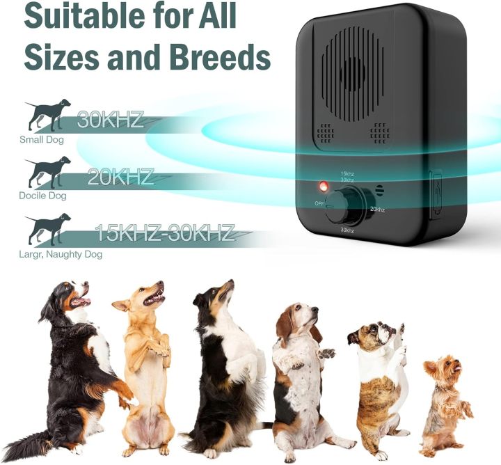 Anti%20Barking%20Device,3%20Levels%20Sonic%20Bark%20Deterrents%20Dog%20Barking%20Control%20Devices,33Ft%20Dog%20Barking%20Deterrent%20Ultrasonic%20Dog%20Barking%20Deterrent%20Barking%20Stop%20Bark%20Box,Rechargeable%20Gentle%20Dog%20Indoor%20Outdoor%20-%20Image%203