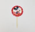 MICKEY MOUSE CUPCAKE TOPPER - PACK OF 10 CUPCAKE TOPPERS - MICKEY MOUSE THEME CUPCAKE TOPPERS. 