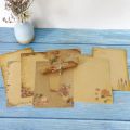 Brown Stationery Letterform Drawing Pad Letter Pad Sketch Pad Writing Paper Flower Design Vintage Letter Paper. 
