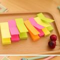 Pack of 400 - 4 Straps / Cuts Sticky Note - Size 3 x 3 Bright Colors Self-Stick Pads, Easy to Post for Home, Office, Notebook. 