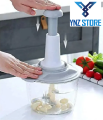 YNZ Store Offer Hand chopper Manual Food Chopper, 1.5L Speedy Chopper with Dryer, Stainless Steel Blades, Handheld Vegetable Chopper/Mincer/Mixer/Blender to Chop Fruits Onions/Nuts/Ginger/Herbs/Garlics/Meet. 