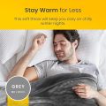 Cosi Home Luxury Electric Heated Blanket, Extra-Large Faux Fur Heated Blanket, 180 x 130 cm, 10 Heat Settings, Machine Washable, Digital Remote Control, Timer 10 Hours – Grey. 
