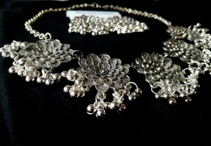 New%20Style%20Antique%20Necklace/choker%20With%20Earrings%20For%20All%20Ages%20Women%20-%20Image%202