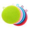 Silicone Scrubber, Silicone Sponges Multipurpose Kitchen Scrub Brush for Dish Pot and Veggies. 