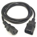 IEC C13 to IEC C14 (Male to Female) Power Cord , Power Cord Extension Cable, IEC male to IEC female (C13-C14)   Black (Branded). 