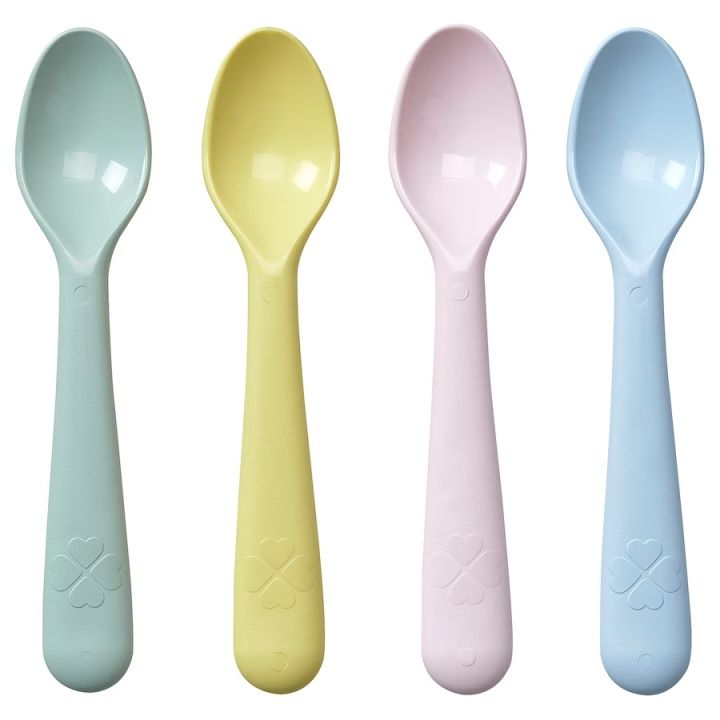 IKEA KALAS Children's Spoon Set: Colorful, Impact-Resistant, And Grip-Friendly Utensils For Little Learners (4-Pack)