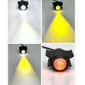 AKE 1-PCS HJG Mini Driving Dragon Eye with RED DRL Motorcycle Led Light 20w Dual Tone 3-Wires Fog Led For motorcycle, Car, Jeep without Flasher. 