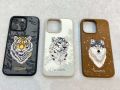 100% original polo Santa Barbara savanna series snow leopard panther tiger lion case in genuine leather and 3d embroidery for iPhone 15 series casemart. 