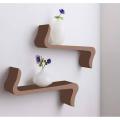 Elegant Design L Shape Wall Hanging Floating Shelves Set Of 2 Storage Shelf Wooden Shelves For Wall Home Decor Wall Mounted Rack MDF Wood Unique Floating Shelf, Kitchen Shelf, Wall Mounted Shelf High Quality Wall Mounted Wooden Shelves. 