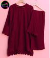 Stitched Cut Work Two-Piece Suit for Women - Casual and Elegant. 